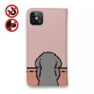 【手帳型ベルトなし】【Stick Case】何か気になるプードル_シルバー(wakat)