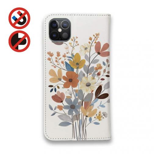 【手帳型ベルトなし】【Stick Case】北欧パステルカラーの花