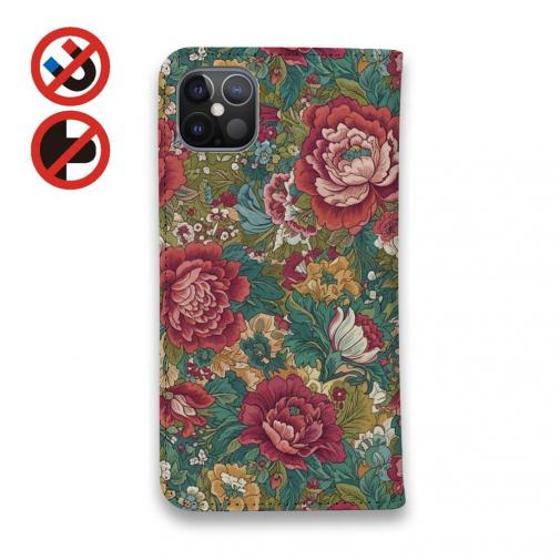 【手帳型ベルトなし】【Stick Case】クラシック牡丹