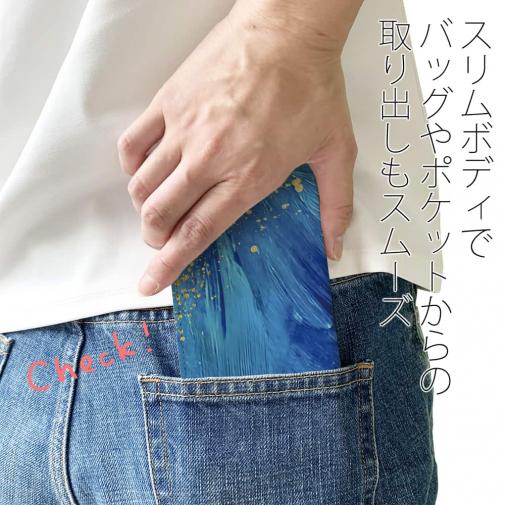 【手帳型ベルトなし】【Stick Case】Cobalt Splash