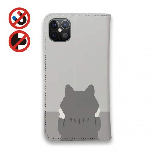 【手帳型ベルトなし】【Stick Case】何か気になる柴犬_黒柴_くすみカラー(wakat)