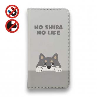 【手帳型ベルトなし】【Stick Case】何か気になる柴犬_黒柴_くすみカラー(wakat)