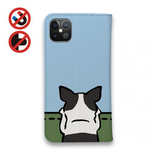 【手帳型ベルトなし】【Stick Case】何か気になるフレンチブルドッグ(wakat)