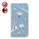 【手帳型ベルトなし】【Stick Case】シマエナガの集い(wakat)