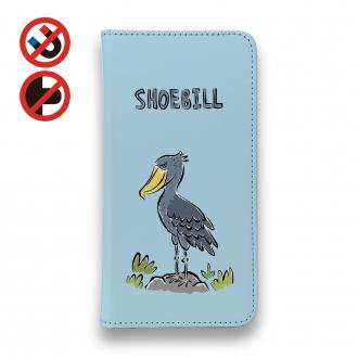 【手帳型ベルトなし】【Stick Case】ハシビロコウ_ライトブルー(wakat)