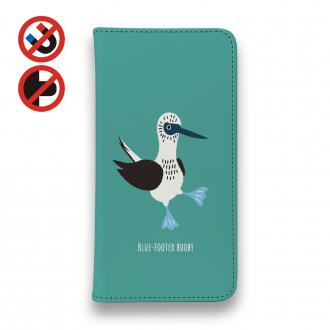 【手帳型ベルトなし】【Stick Case】ポップなアオアシカツオドリ(wakat)