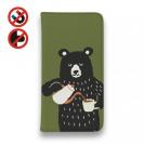 【手帳型ベルトなし】【Stick Case】クマさんカフェ気分(wakat)