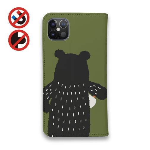 【手帳型ベルトなし】【Stick Case】クマさんカフェ気分(wakat)