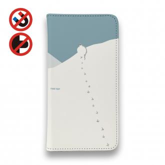 【手帳型ベルトなし】【Stick Case】【FISH MAN】山シリーズ「雷鳥／足跡」