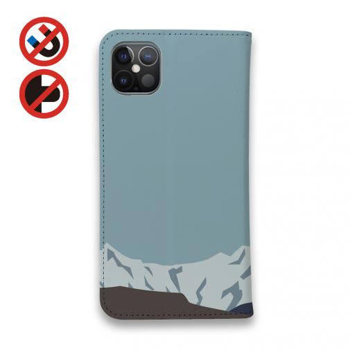 【手帳型ベルトなし】【Stick Case】【FISH MAN】山シリーズ「ホシガラス／山岳の晴天」