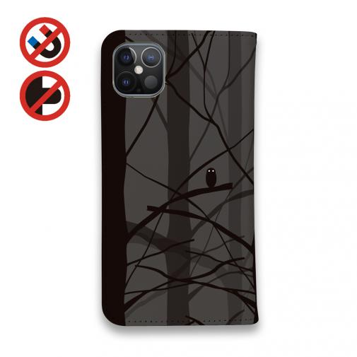 【手帳型ベルトなし】【Stick Case】【FISH MAN】山シリーズ「ミミズク／暗闇の王者」