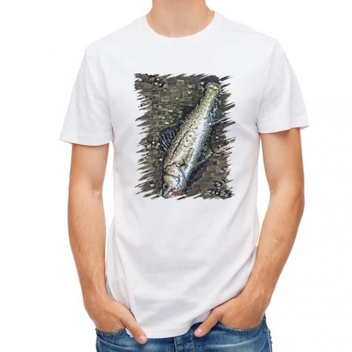 【Tシャツ】ルアーにヒットしたスズキ