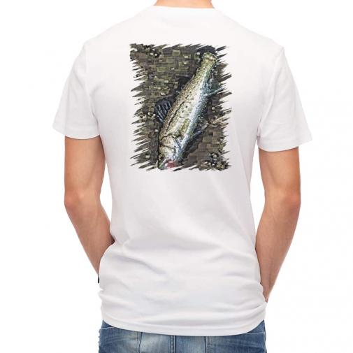 【Tシャツ】ルアーにヒットしたスズキ