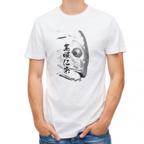 【Tシャツ】オナガグレ　墨絵風(白)