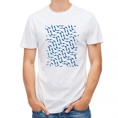 【Tシャツ】メジナ(グレ)の群れ　ブルー