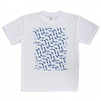 【Tシャツ】メジナ(グレ)の群れ　ブルー