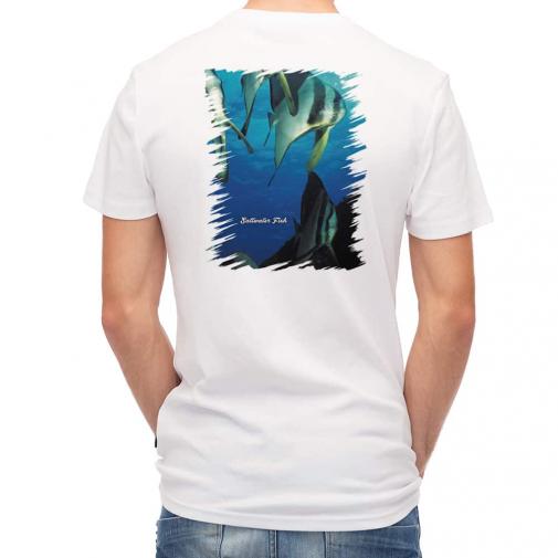 【Tシャツ】熱帯魚　No.13　ツバメウオの群れ