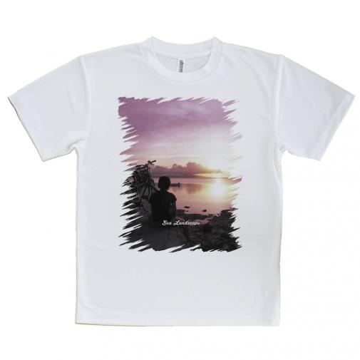 【Tシャツ】海の風景　夜明けの少女
