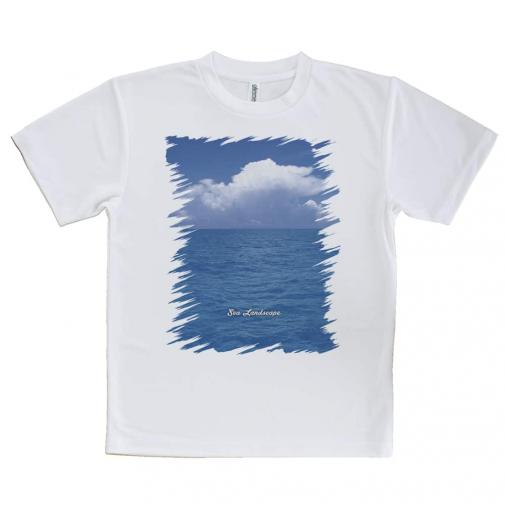 【Tシャツ】海の風景 夏の海と入道雲