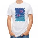 【Tシャツ】海の風景　海面に花