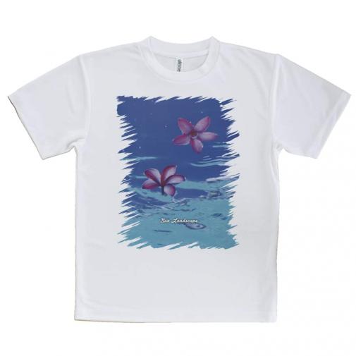 【Tシャツ】海の風景　海面に花