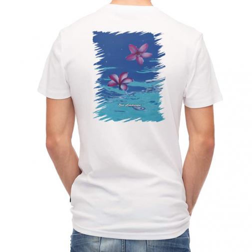 【Tシャツ】海の風景　海面に花
