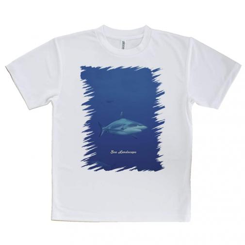 【Tシャツ】海の風景 シャーク(サメ)