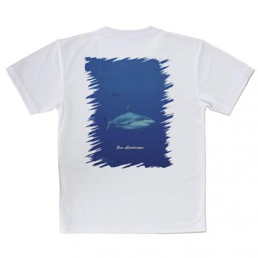 【Tシャツ】海の風景　シャーク(サメ)