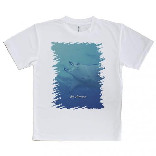 【Tシャツ】海の風景　マンタ(オニイトマキエイ)