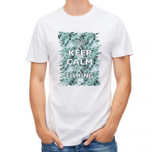 【Tシャツ】KEEP CALM AND OF FISHING　クリスタル