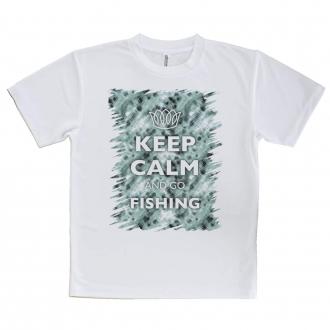 【Tシャツ】KEEP CALM AND OF FISHING　クリスタル