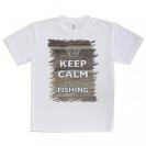 【Tシャツ】KEEP CALM AND OF FISHING　木目