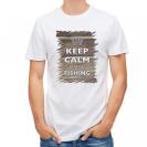 【Tシャツ】KEEP CALM AND OF FISHING　木目