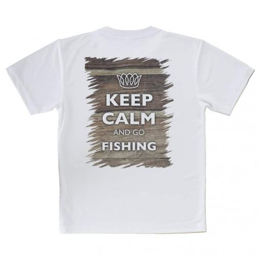 【Tシャツ】KEEP CALM AND OF FISHING　木目