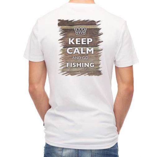 【Tシャツ】KEEP CALM AND OF FISHING　木目