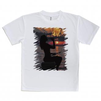 【Tシャツ】夕マズメの釣りガール