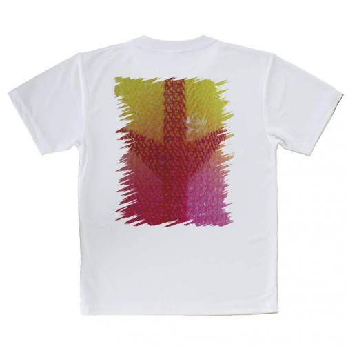 【Tシャツ】エギ柄　タイガーイエロー&ピンク