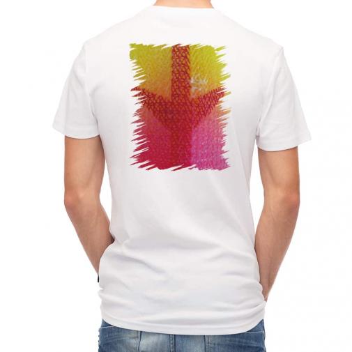 【Tシャツ】エギ柄　タイガーイエロー&ピンク