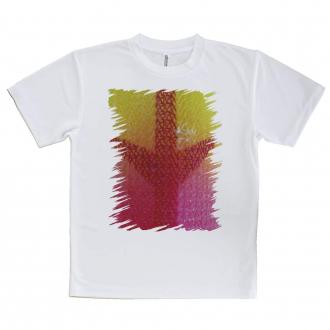 【Tシャツ】エギ柄　タイガーイエロー&ピンク