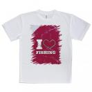 【Tシャツ】I love Fishing Red