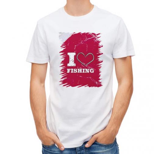【Tシャツ】I love Fishing Red