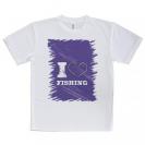 【Tシャツ】I love Fishing Purple