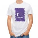 【Tシャツ】I love Fishing Purple