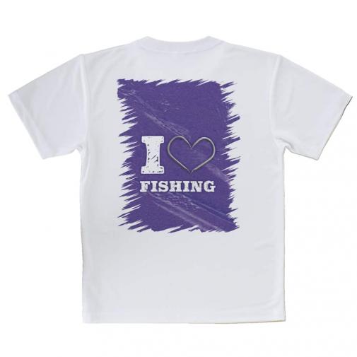 【Tシャツ】I love Fishing Purple