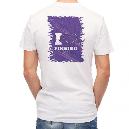 【Tシャツ】I love Fishing Purple