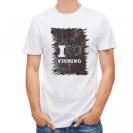 【Tシャツ】I love Fishing　Brown