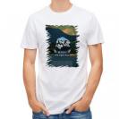 【Tシャツ】バスフィッシング　ローライダーフォント　ブルー