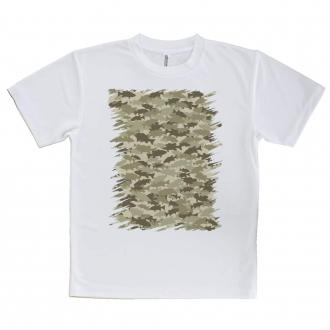 【Tシャツ】ブラックバス　迷彩柄　ベージュカラー