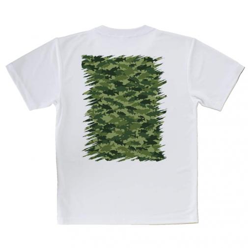 【Tシャツ】ブラックバス　迷彩柄　フォレストグリーン