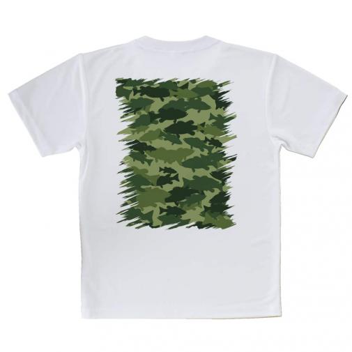 【Tシャツ】ブラックバス　迷彩大柄　フォレストグリーン